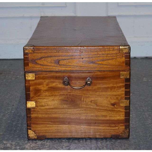 Antique English Camphor Wood Storage Trunk, 19th Century For Sale - Image 13 of 18