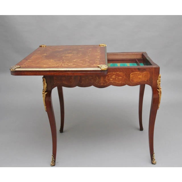 19th Century Kingwood Card Table For Sale - Image 11 of 16
