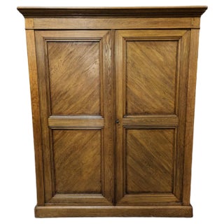 Vintage Notary Cabinet in Oak For Sale