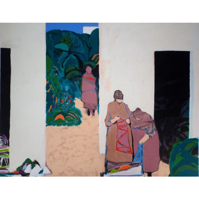 Gabriel Godard (1933-2023) Morocco, Return from the Market Original color lithograph Signed in pencil On wove paper, 88 x...