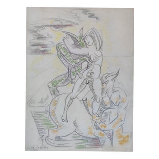 André Masson, Abduction, 1920s, Pastel For Sale
