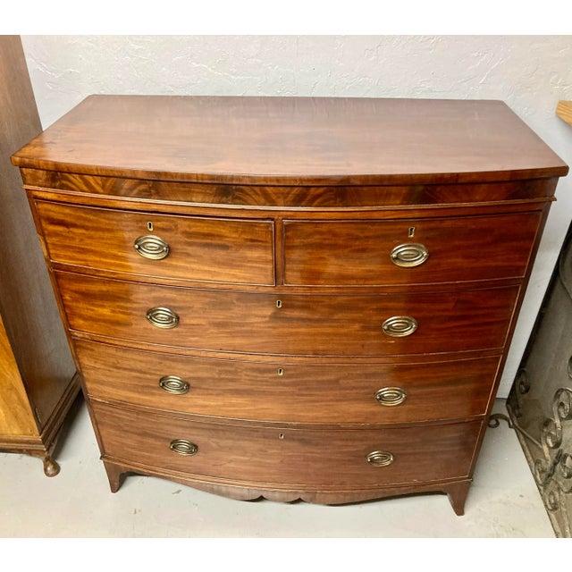 19th Century 19th Century English Mahogany Chest of Drawers For Sale - Image 5 of 13