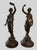 Large 20th Century Belle Époque French Female Figurines in Bronzed Metal, Set of 2 For Sale - Image 14 of 14