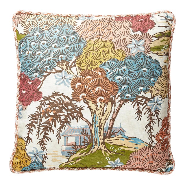 The House of Scalamandré Sea of Trees Pillow, Sunrise For Sale