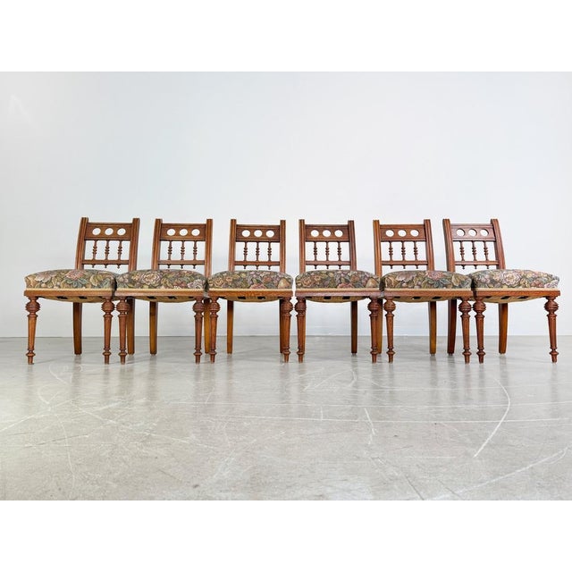 Art Nouveau Chairs in Carving, Set of 6 For Sale - Image 9 of 11