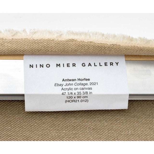 Textile Antwan Horfee "Ebay John Collage" Acrylic, 2021 For Sale - Image 7 of 8