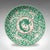 This is an antique Famille Verte display plate. An Oriental, ceramic Qing dynasty decorative saucer or dish, dating to the...