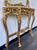2010s Grand French Rococo Gold Leaf Console Table With Ornate Mirror & Light Marble Top – Luxury Entryway Set For Sale - Image 5 of 6