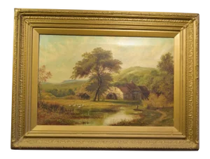 Oil on Canvas-Landscape-Signed O. (Octavius) T. Clark