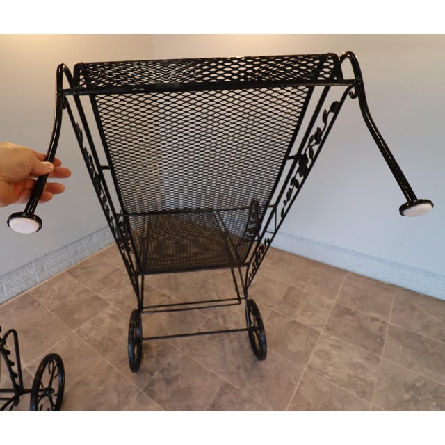 Metal Sam Blount Company Wrought Iron Floral Chaise Loungers — Vintage Pair For Sale - Image 7 of 18