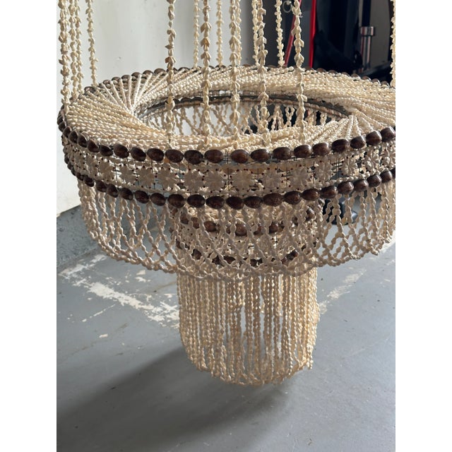 White Huge Shell Hanging Planter - Boho Chic For Sale - Image 8 of 9