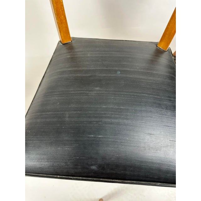 Black Mid-Century Italian Chairs, 1950s, Set of 4 For Sale - Image 8 of 11