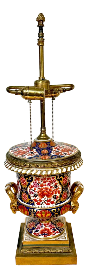 19th C Derby Porcelain, Regency Period, 'Old Imari' Vase now as a Lamp