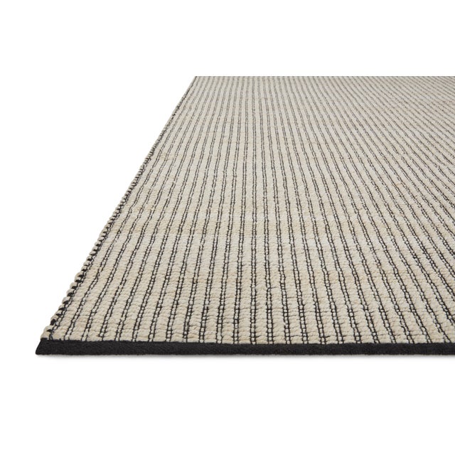 Contemporary Angela Rose x Loloi Colton Ivory / Black 18" x 18" Sample Rug For Sale - Image 3 of 9