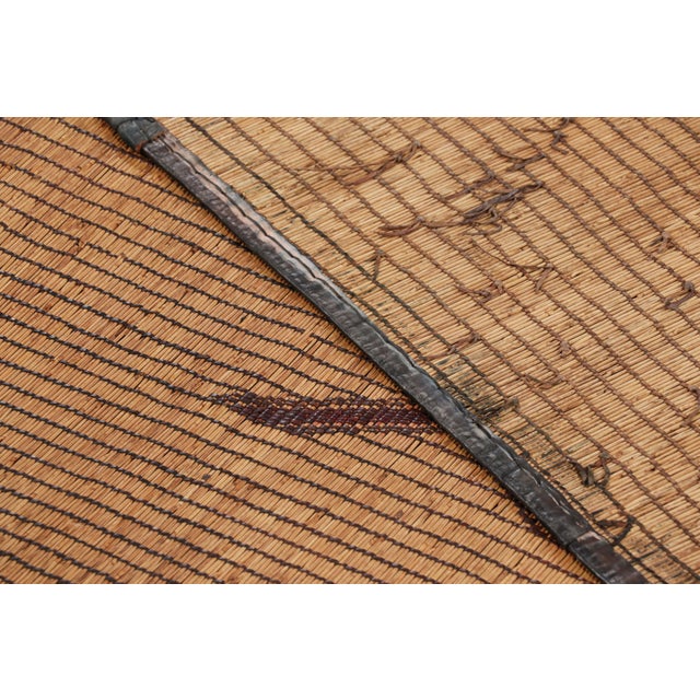 Wood Vintage Moroccan Tuareg Tribal Reed & Leather Rug by Rug & Kilim, Morocco, 1950-1959 For Sale - Image 7 of 7