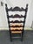 Antique English High Ladder Back Rush Seat Side Chair For Sale - Image 4 of 18
