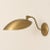 Metal Adjustable Arm Wall Light, Bedroom Reading Light, Handcrafted Solid Brass Wall Sconce With Curved Arm and Wide Dome Shade For Sale - Image 7 of 9