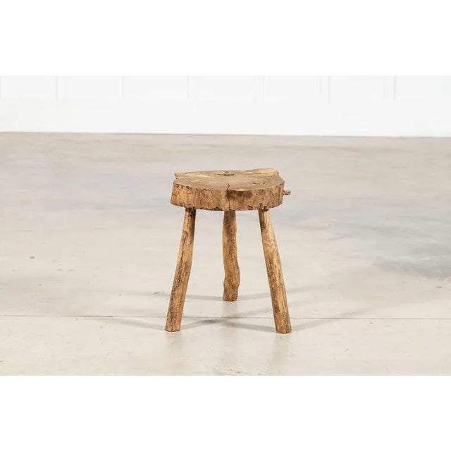 French Elm Side Table, 1900 For Sale - Image 9 of 10