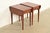 Henkel Harris Henkel Harris Georgian Solid Cherry Wood Drop Leaf Pembroke Side Tables, Pair For Sale - Image 4 of 15