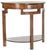 A handsome Demilune table for a entry hall or living room wall, the console is transitional with a industrial chic...