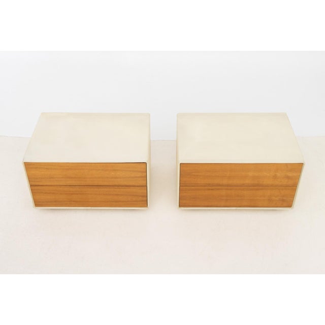 Poltrona Frau Poltrona Frau Leather Wrapped End Tables, Pair For Sale - Image 4 of 8