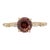 2.3Ct Red Zircon Ring With Earth Mined Diamonds Accents: Solid 14k Gold, Size 6.75 For Sale