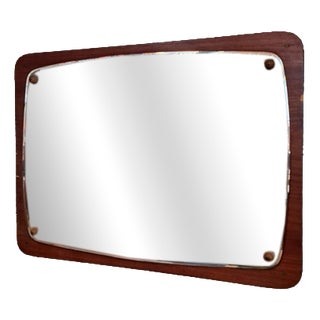 Teak Rectangular Mirror, Denmark, 1960s For Sale