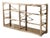 Late 20th Century Chrome & Mirrored Glass Étagère Console With X-Brace Detail For Sale