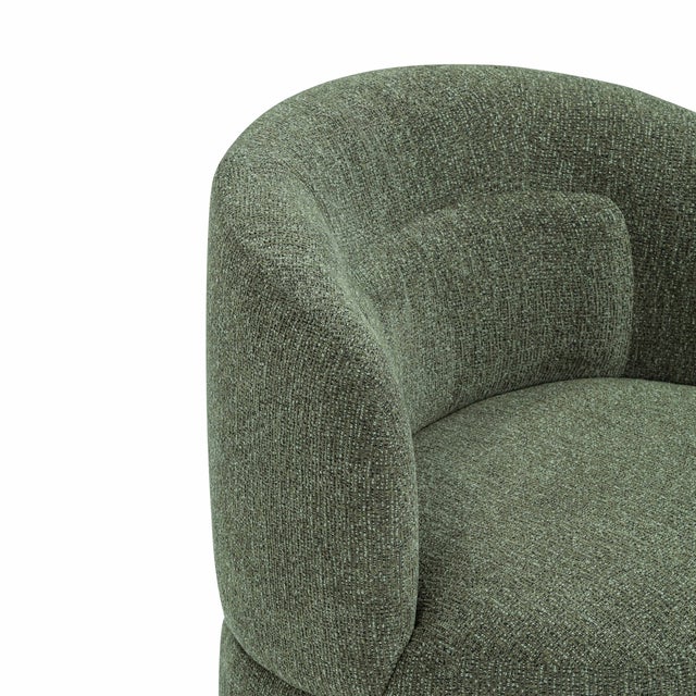 Massa Textured Green Swivel Accent Chair For Sale In Los Angeles - Image 6 of 8