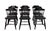 Vintage Windsor Style Spindle-Back Dining Chairs in Black Oak, 1960, Set of 6 For Sale - Image 12 of 12