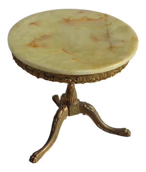 Classical Revival French Onyx Side Table
