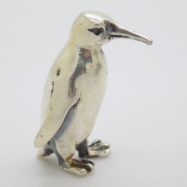 Silver Vintage Italian Handmade 925 Sterling Silver Penguin, 1980s For Sale - Image 8 of 13