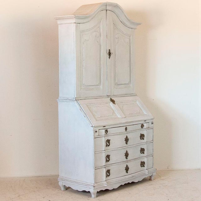 Antique Gustavian White Painted Secretary Desk Chairish