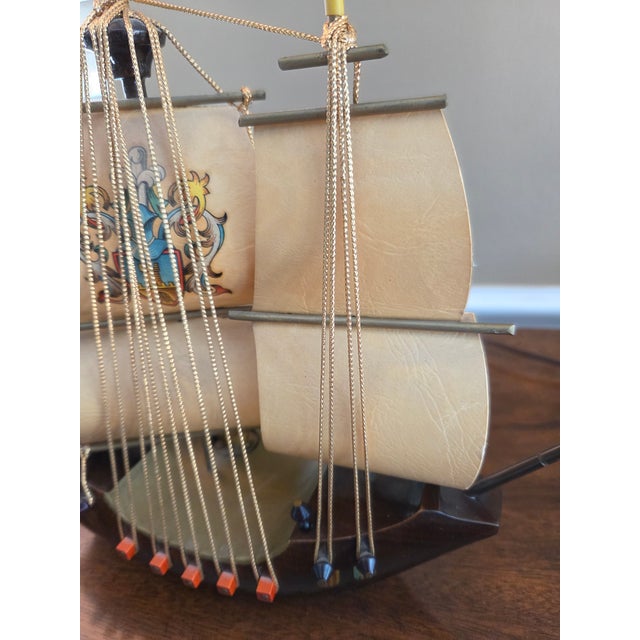 Vintage Ship Model Lamp For Sale - Image 10 of 10