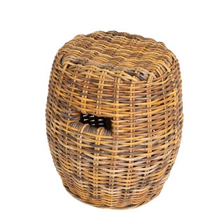 Rattan Ottoman from Gervasoni, 1990s For Sale