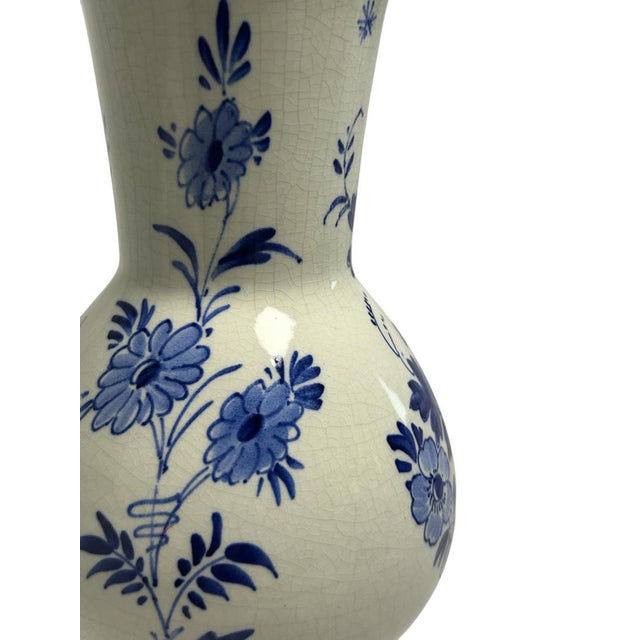 Antique Royal Delft Hand-Painted Windmill Vase by J. Van Lijnschooten, 1916 For Sale - Image 6 of 9