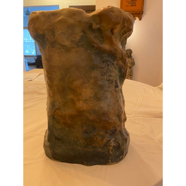 Ceramic Amphora Brittany Farmer With Scythe Large Vase For Sale - Image 7 of 9