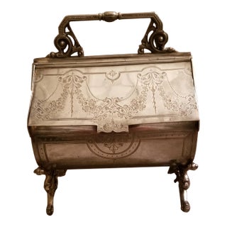 Victorian Double Sided Biscuit Box For Sale