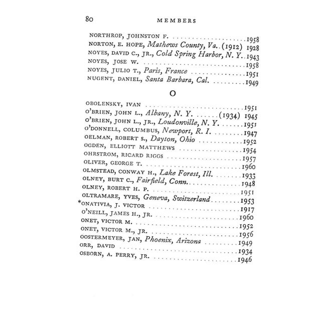 Traditional "Racquet and Tennis Club Book for 1961" For Sale - Image 3 of 9