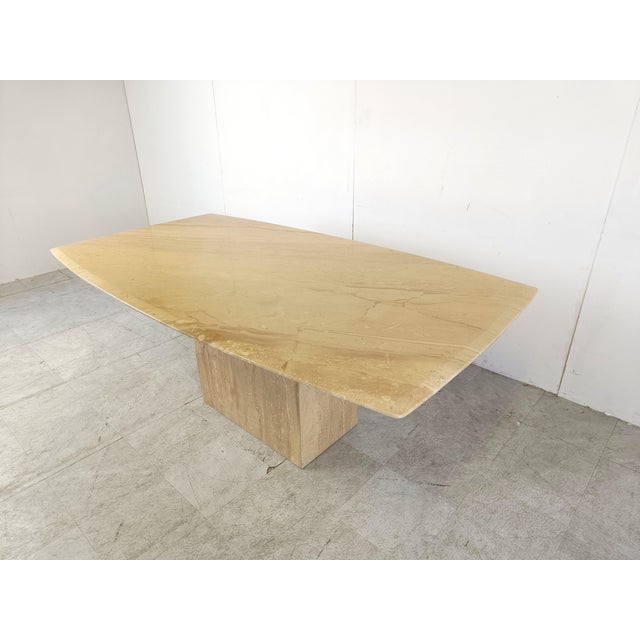 Vintage Travertine Dining Table, 1970s For Sale - Image 11 of 11