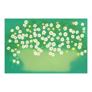 Chamomile Flowers Contemporary Botanical Painting by Susan Havens For Sale