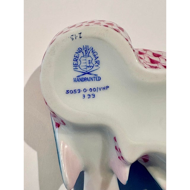 Late 20th Century Herend Love Birds Figurine For Sale - Image 10 of 10