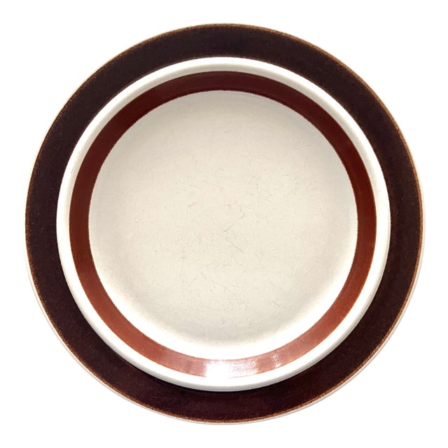 Vintage 1970s Arabia of Finland Rosmarin Brown Dinner Plates - Set of 10 For Sale