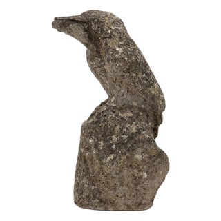 Reconstituted Stone Raven, English Mid 20th C. For Sale