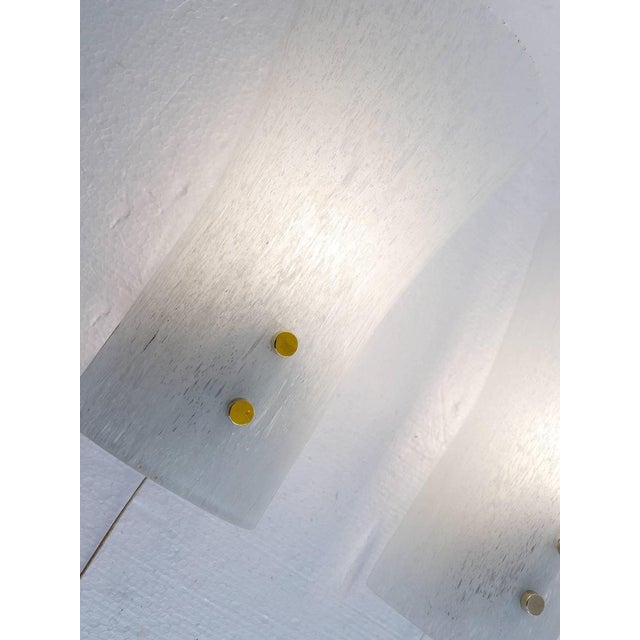 Metal German Wall Sconces in Murano Glass & Nickel, 1960s, Set of 3 For Sale - Image 7 of 9