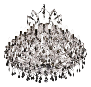 Maria Theresa Noir 45 Lights Chandelier in Black Nickel and Crystal by Aggiolight