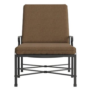 Brown Jordan Venetian Adjustable Chaise Lounge, Textured Pewter frame with Fusion Moccasian fabric For Sale