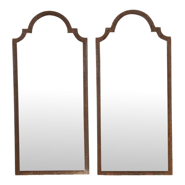 Pair of Louis XV Style Steel Mirrors For Sale
