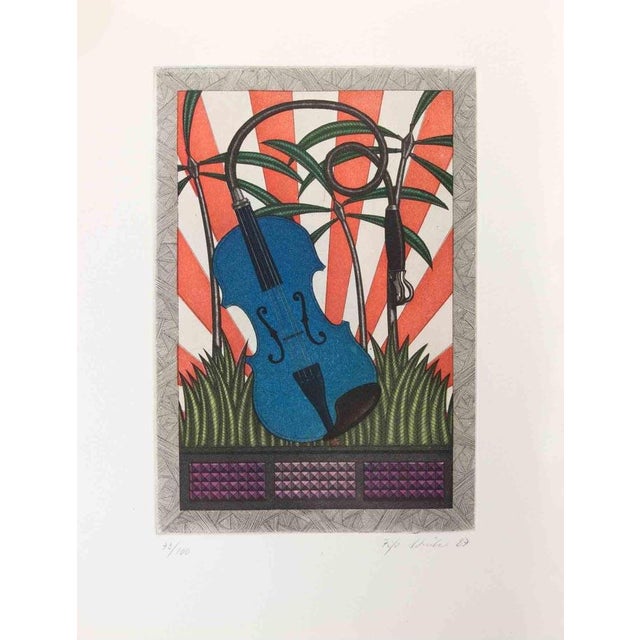 Etching and aquatint realized by Fifo Striker in 1987. Edition of 100. Hand signed and numbered. This piece is attributed...