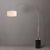 Mid-Century Modern 1980s Tambo Scallop Floor Lamp - Mid Century Modern, Black Oak Wood Base, Satin Nickel Body, White Drum Shade For Sale - Image 3 of 6